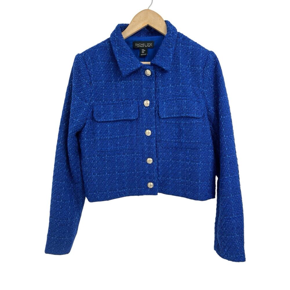 Rachel Zoe Blue Textured Blazer